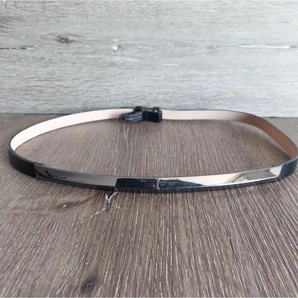 BCBGMaxAzria Black Adjustable Skinny Waist Belt Small